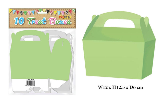 Neon Green Treat Boxes - 10 Pack