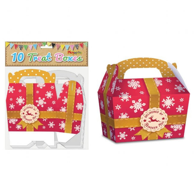 Reindeer Mail Treat Boxes - 10 Pack