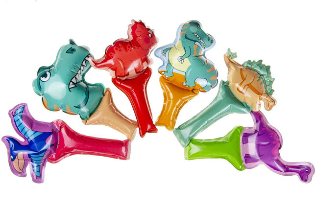 Dinosaur Self-Inflating Handheld Balloons - 6 Pack