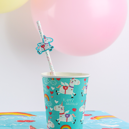 Unicorn Paper Straws - 20 Pack