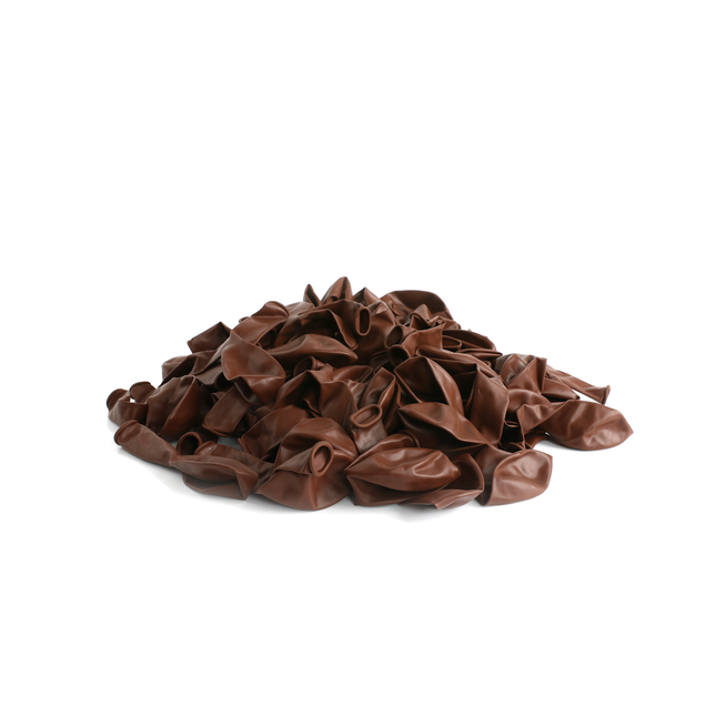 Pearlised Brown 7" Latex Balloons – 100 Pack
