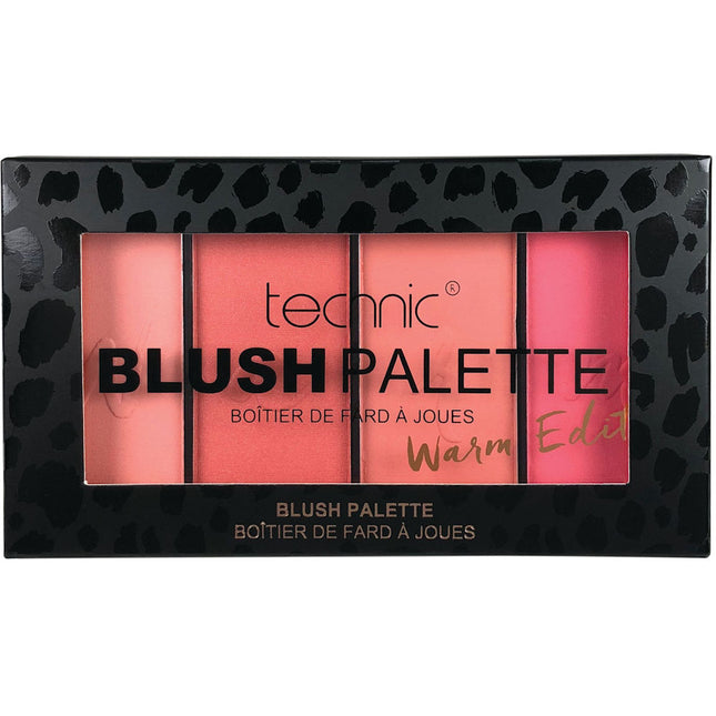 Technic Cosmetics 4 Colour Powdered Blusher Palette - Warm Edit
