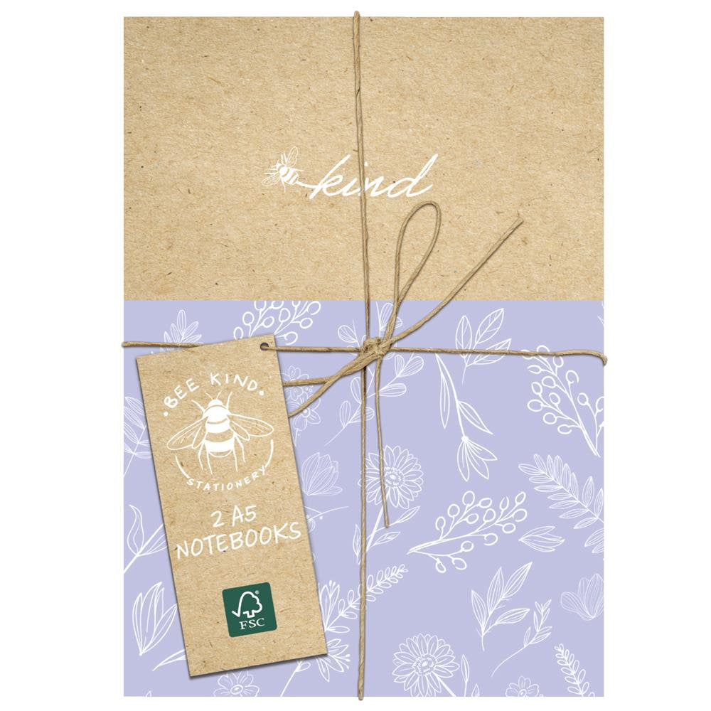 Bee Kind A5 Notebooks - 2 Pack