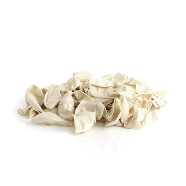 Pearlised Ivory 7" Latex Balloons – 100 Pack