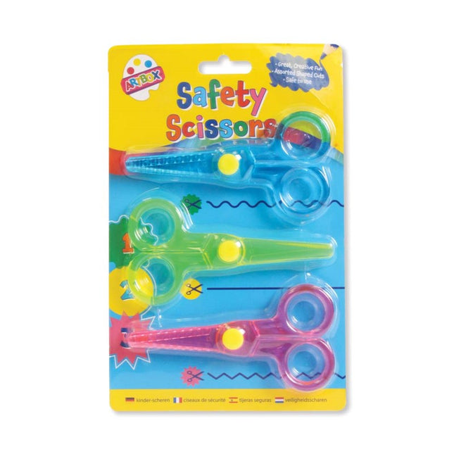 3 Novelty Cut Safety Scissors