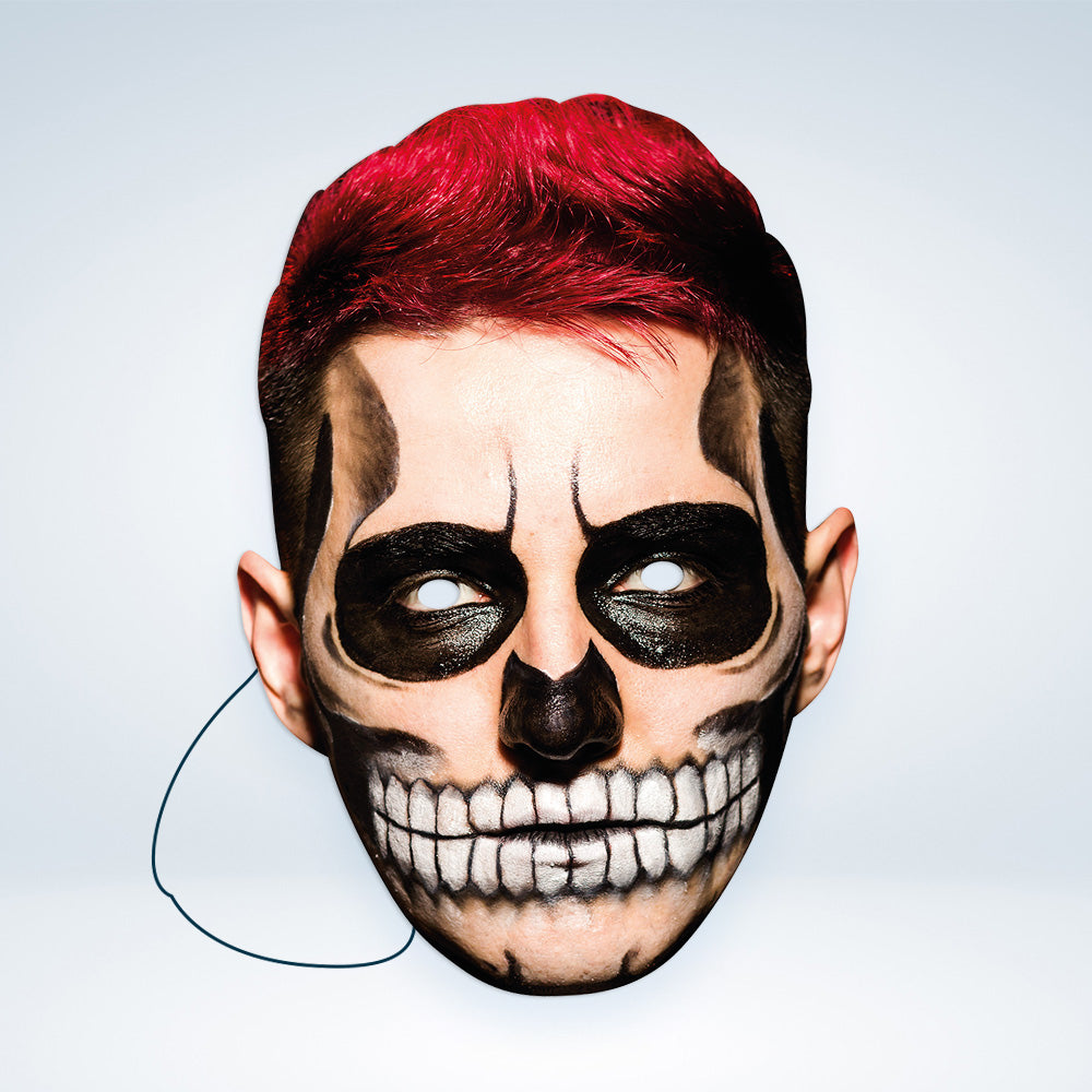 Day Of The Dead Party Mask – Full Face Cardboard Mask Eye Cut-Outs Parties