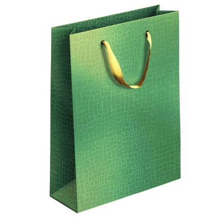 Coloured Embossed Metallic Medium Gift Bag