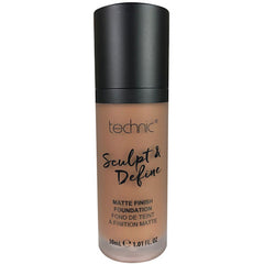 Technic Cosmetics Sculpt & Define Matte Finish Medium To Full Coverage Foundation - Chestnut