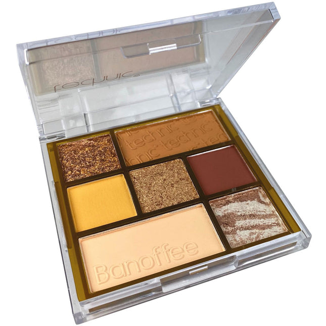 Technic Cosmetics 7 Colour Pressed Pigment Eyeshadow Palette - Banoffee