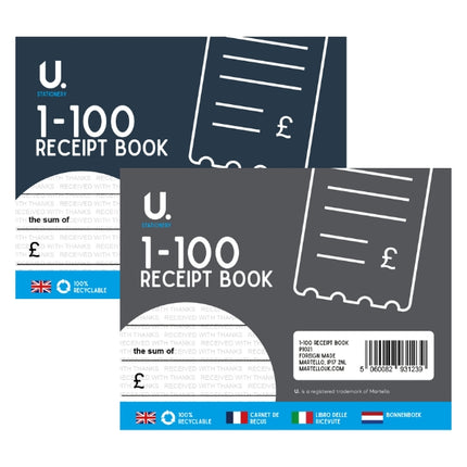 Receipt Book 1-100 - Assorted