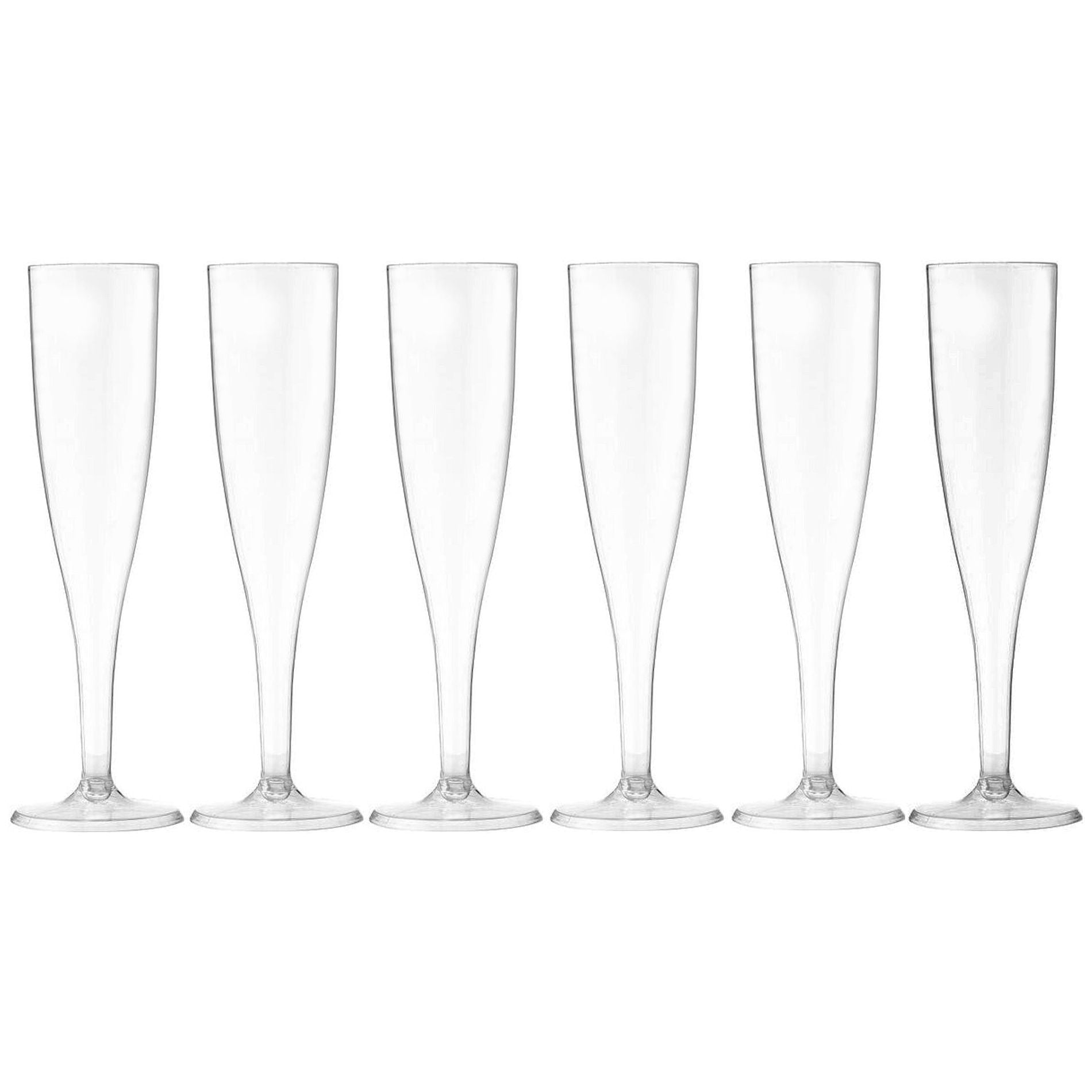 Disposable Champagne Glasses - 6 Pack