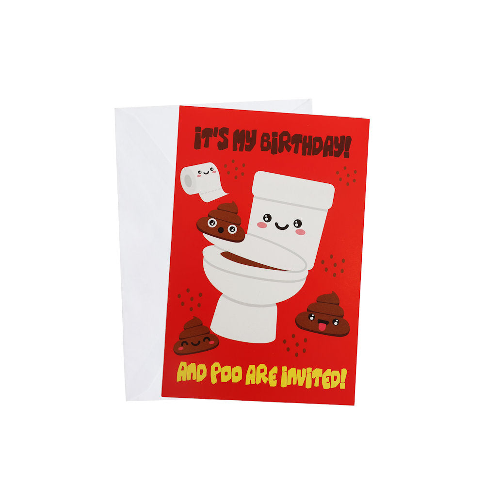 16 Emoji Poo Party Invites & Envelopes
