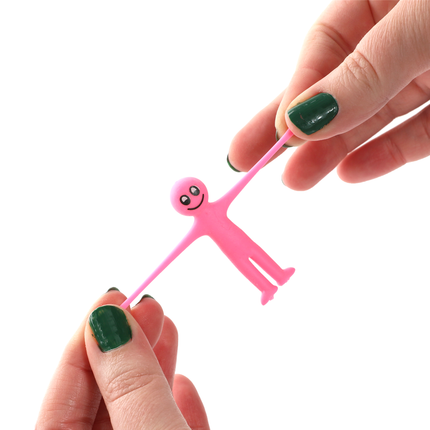 Pink Stretchy Smiley Men - 12 Pack