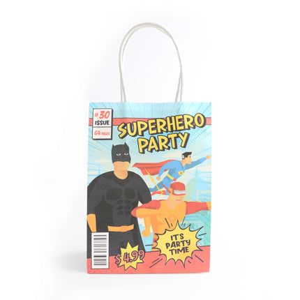 Super Hero Paper Party Bags - 6 Pack
