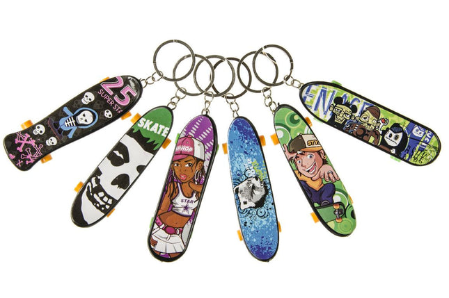 Skateboard Keychains - 6 Pack