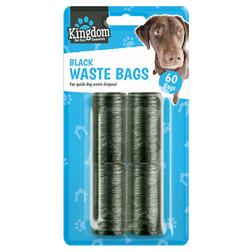 Black Dog Poo Bags - 60 Pack