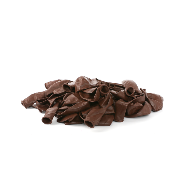 Pearlised Brown 12" Latex Balloons – 50 Pack