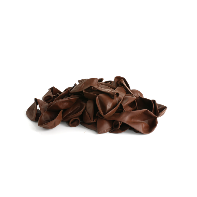 Pearlised Brown 7" Latex Balloons – 50 Pack