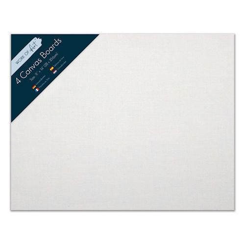 Canvas Boards 11" X 14" - 4 Pack Artist Painting Panels Craft Supplies