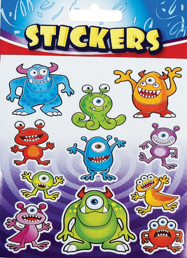 Monster Sticker Sheets - 6 Pack