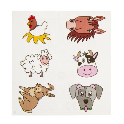 Farm Animal Tattoo Sheet - Single