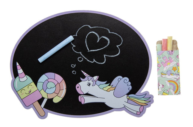 Unicorn Blackboard & Chalk