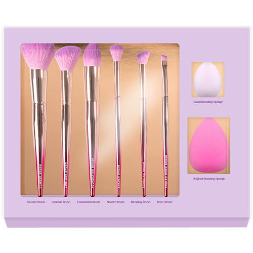 Rose Gold Professional Makeup Brush Set - 8 Pack