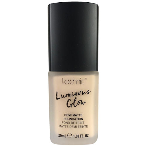 Technic Cosmetics Luminous Glow Demi Matte Medium Coverage Foundation Porcelain - Makeup Beauty Demi-Matte Foundation