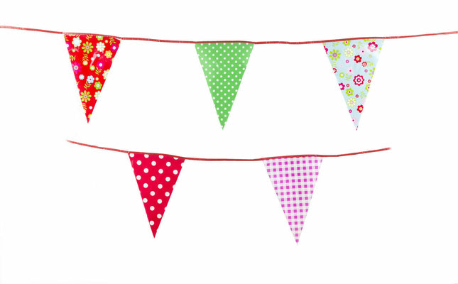 C1007 Shabby Chic Vintage 10m Triangle Bunting
