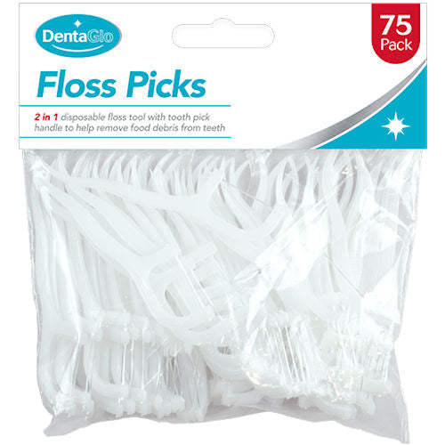 Dental Floss Toothpicks - 75 Pack