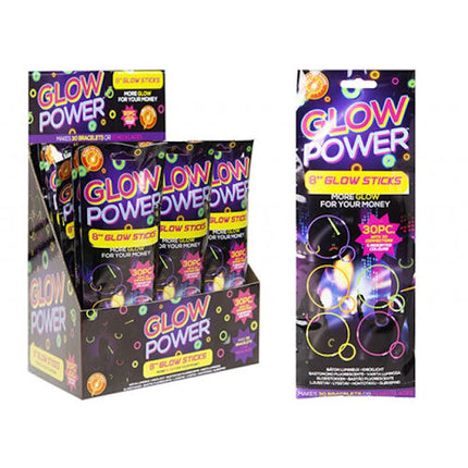 Glow Sticks With Connectors 8" - 30 Pack