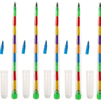Stacker/Swap Point Colouring Crayons - 6 Pack
