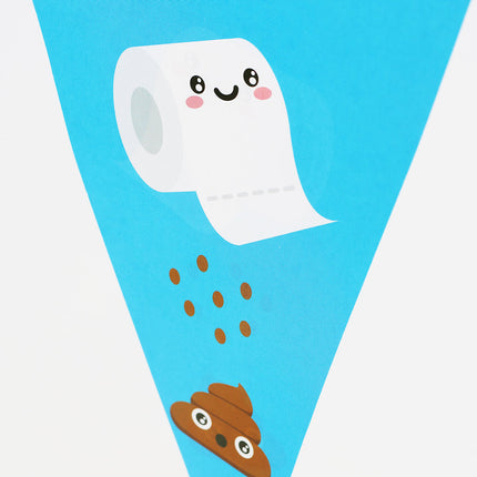 Emoji Poo Hanging Party Bunting - 2.7m