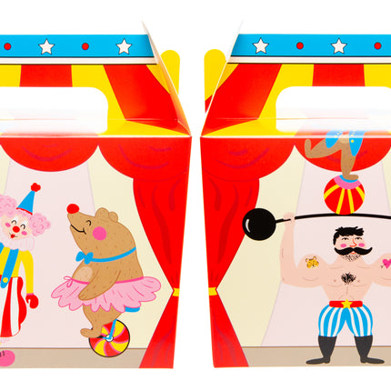 Circus Party Food Lunch Boxes - 6 Pack