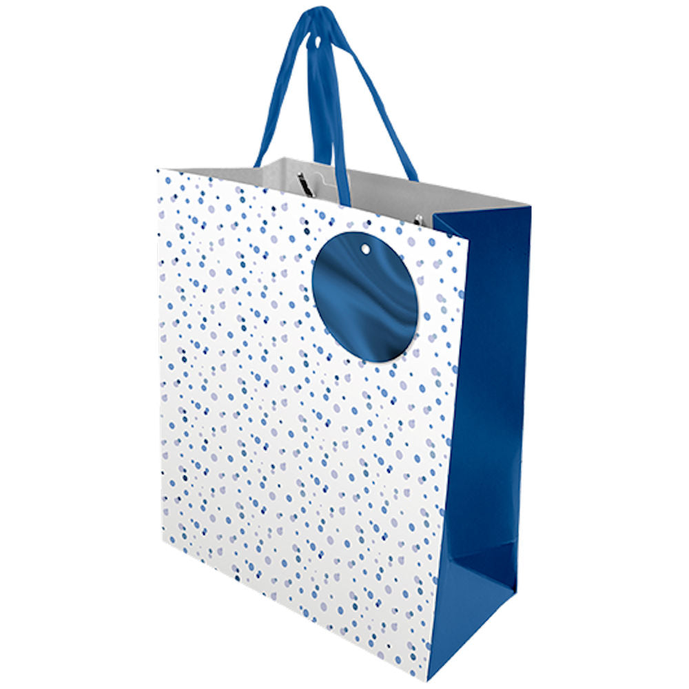 Men's XL Luxury Gift Bag - Spot Design 45.4cm x 33cm Festive Holiday Gift Wrapping