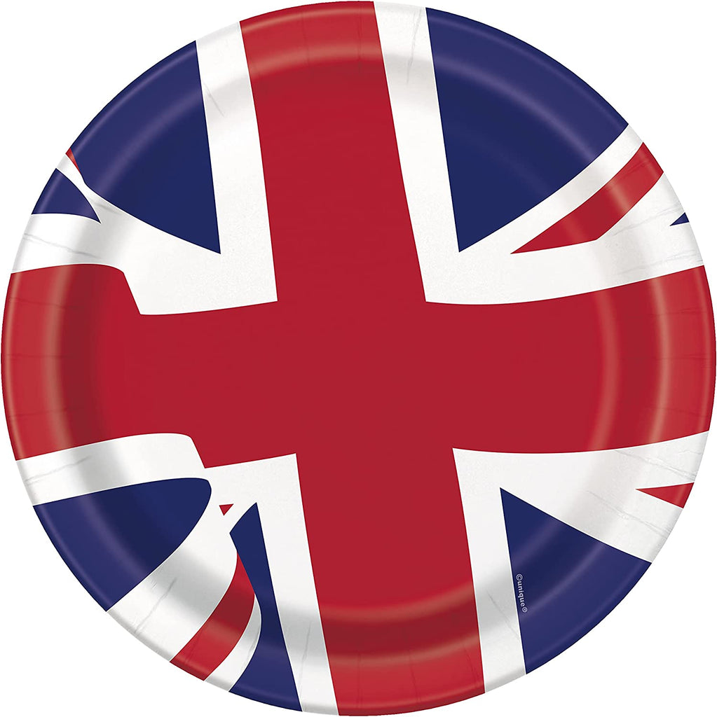 8 Union Jack 9" Paper Plates