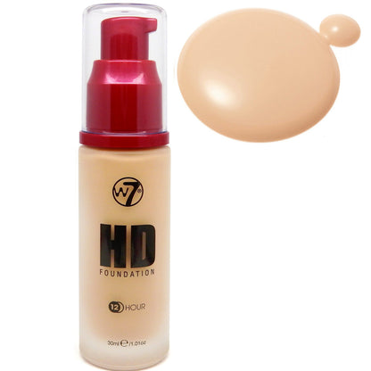 W7 Cosmetics HD Liquid Pump Face Foundation - Fresh Beige