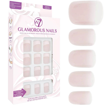W7 Cosmetics Glamorous False Nails - French Timeless