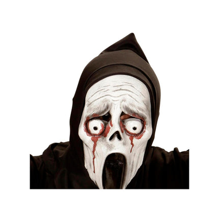 Adult Halloween Bleeding Eyes Screaming Ghost Hooded Mask