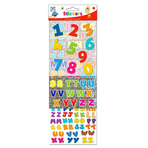 Number & Letter Stickers - Assorted