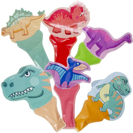 Dinosaur Self-Inflating Handheld Balloons - 6 Pack