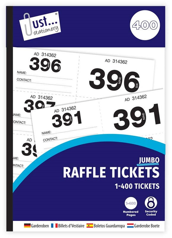 1-400 Jumbo Raffle Tickets
