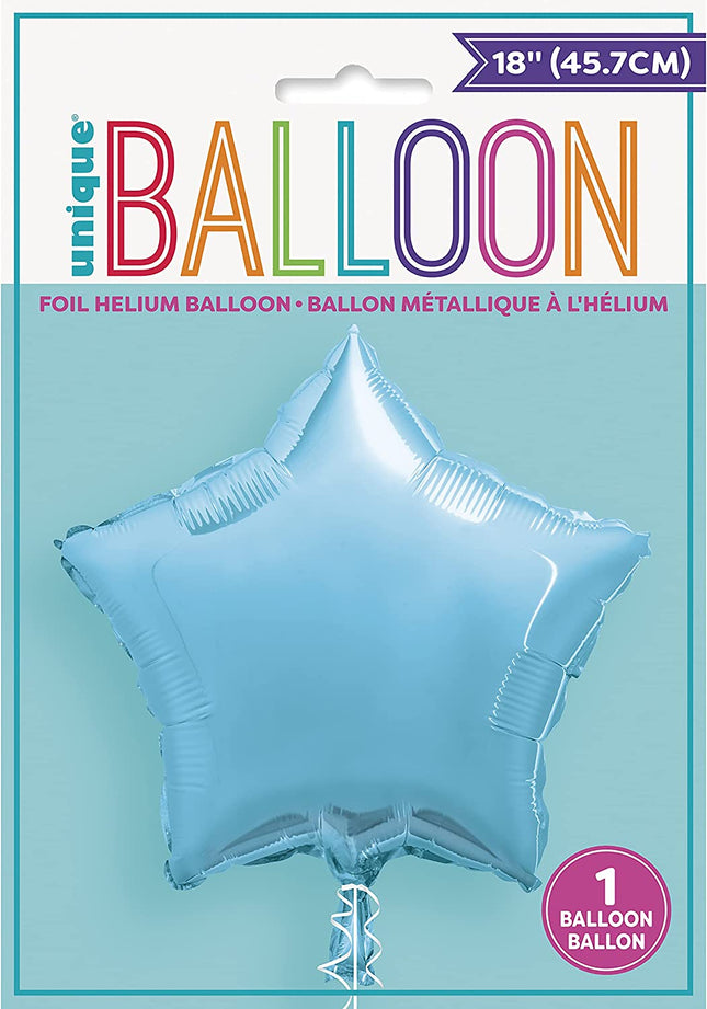 Baby Blue 18" Star Foil Balloon