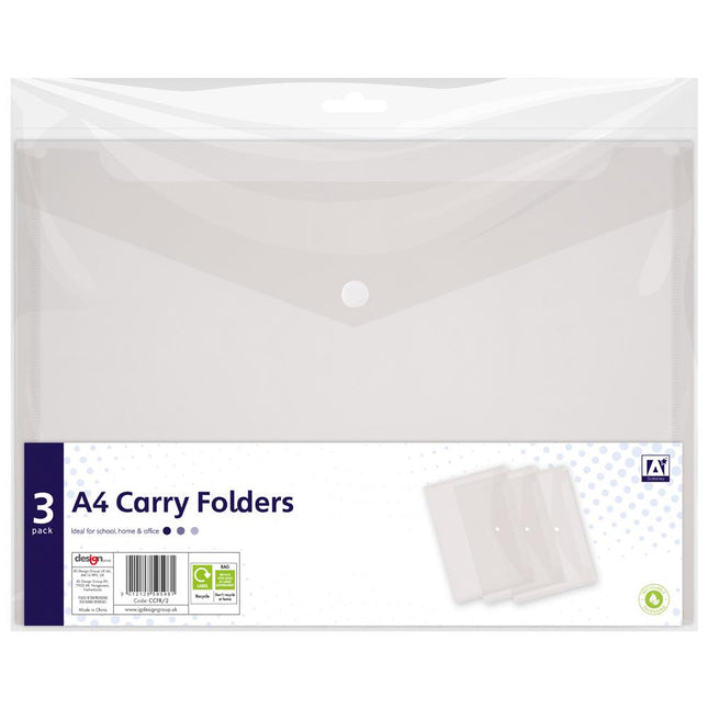 A4 Carry Folders - 3 Pack