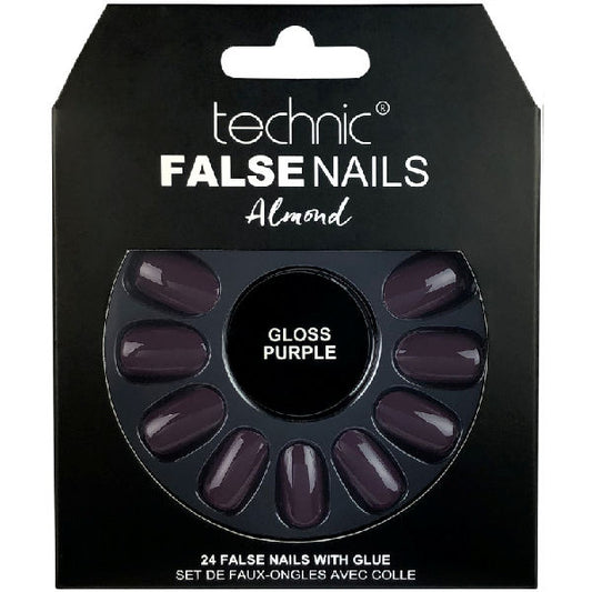 Technic Cosmetics False Nails - Almond Gloss Purple
