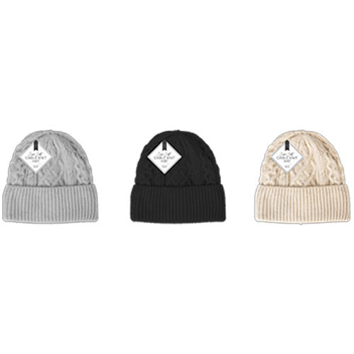 Ladies' Super Soft Cable Knit Hat - Assorted
