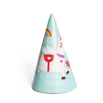Unicorn Paper Party Hats - 12 Pack