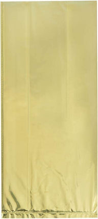Gold Foil Cellophane Gift Bags - 10 Pack