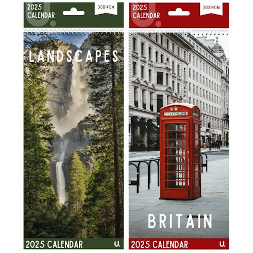 2025 Slim Postal Calendar – Britain’s iconic landscapes Assorted Designs | Stunning British Photography | Compact & Convenient for Home or Office