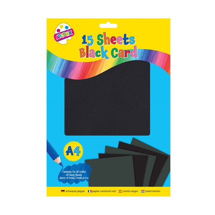 15 Black A4 Activity Card Sheets